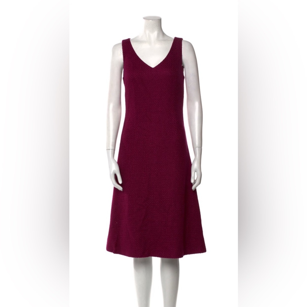 St. John Tweed Knit Midi Dress S